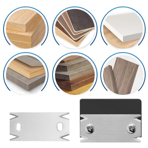 DGMI Kantenschneider Kantenhobel Holz Kantenschneider Umleimer Tragbar Manueller Kantenanleimschneider mit 1 Ersatzklinge Furnierkantenschneider für Holz PVC ABS Kantenschneider Umleimer