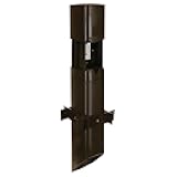 TayMac Outdoor Comforts ParkPost 13-in. 1-Gang Bronze Weatherproof in-use Power Post Enclosure PP55Z, Outdoor Power Stake for Garden, Weatherproof Outlet Box, Outdoor Outlet Cover