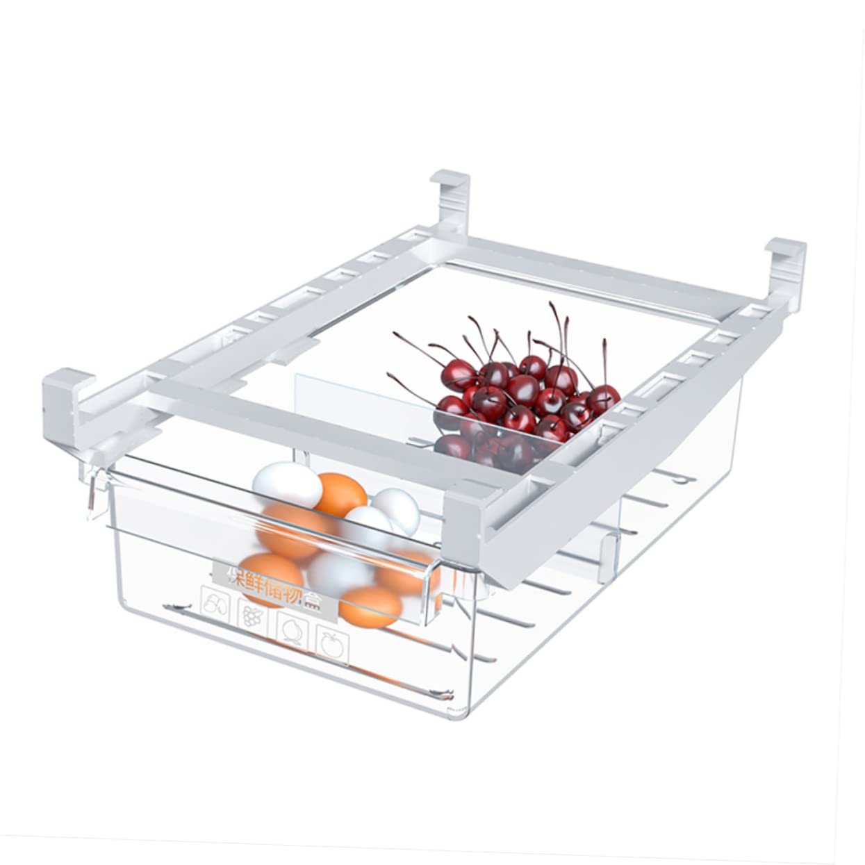Cabilock Organizzatore a Cassetto Retrattile in Abs per Alimenti e Verdure, Scatola Salvaspazio Resistente e Comoda per Uso Domestico e Ristoranti