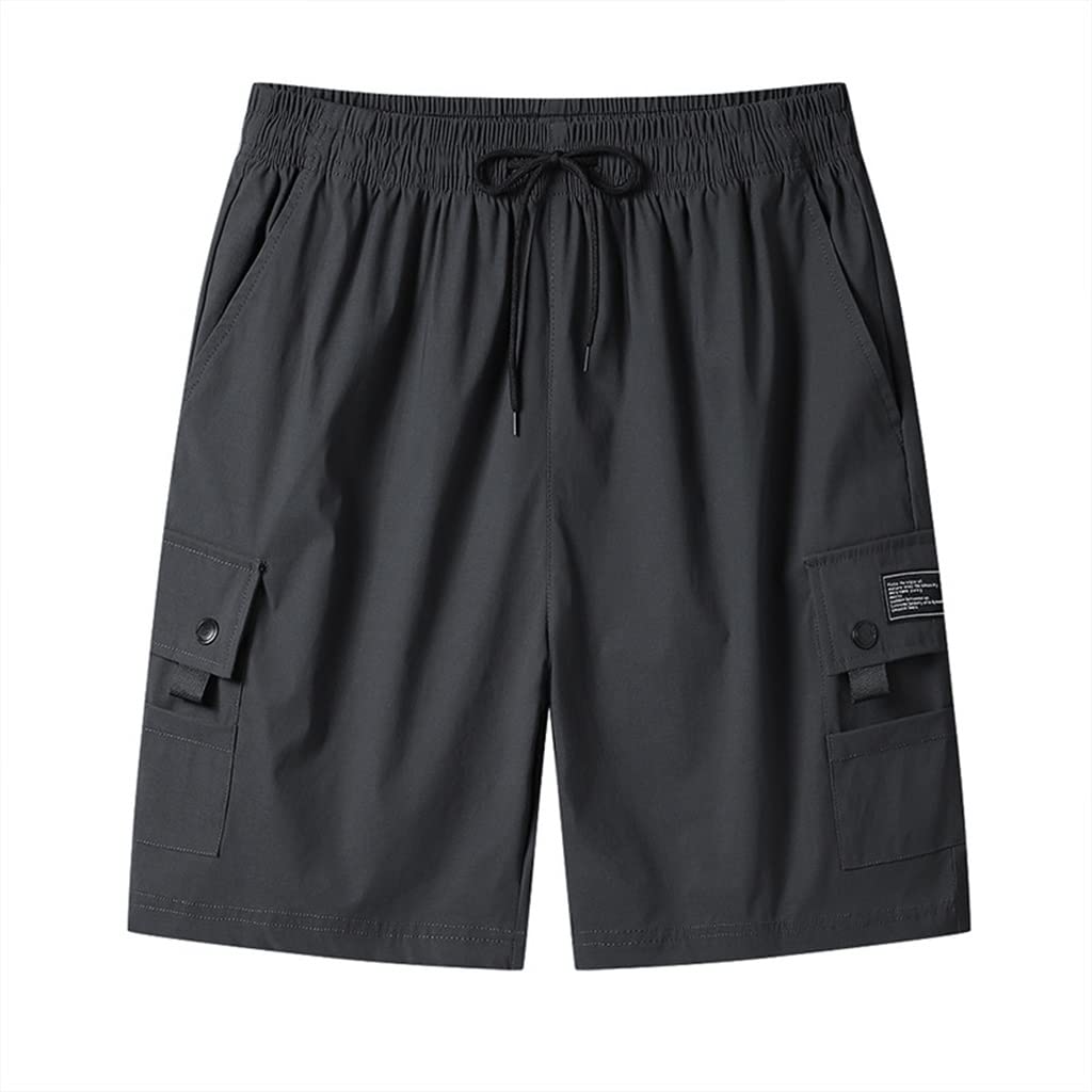 Thin Casual Shorts Mens Nylon Loose Multi-Pocket Sports Slacks