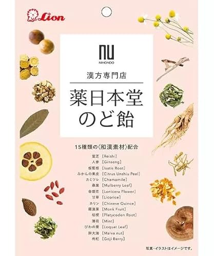 ライオン菓子 薬日本堂のど飴 74g×4袋