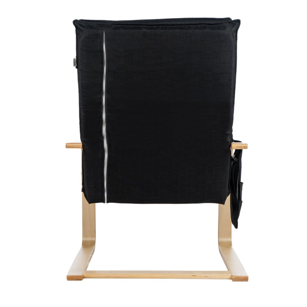Gremium Poltrona Relax In Tessuto Con Schienale Ergonomico, Seduta Imbottita Sfoderabile, Cuscino Poggiatesta, Struttura in Legno Con Braccioli e Sacca Portaoggetti