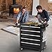 Barphygo Rolling Tool Chest 5-Drawers, Metal Tool Box with Wheels Garage Storage Cabinets with Lock Tools Drawer Organization Workbench Toolbox for Warehouse, Workshop & Repair Shop
