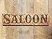 SALOON Sign - Large Carved 40x10 Western Cowboy Bar Decor - Carved Wood Wall Art