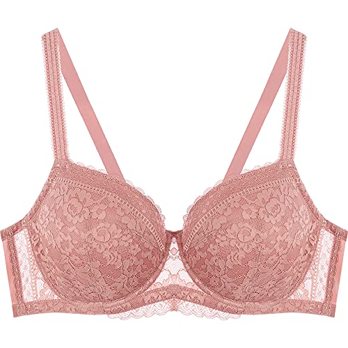 Soutien-gorge en dentelle sexy non doublée WENJUN rose armatures 90C