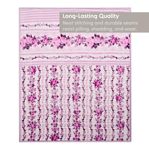 Image of Nestl Korean Mink Blanket Queen Size - 9 Lbs Velvet Fleece Korean Blanket - 2 Ply Warm & Thick Winter Blanket - Wrinkle & Fade Resistant - 79 x 94 Inches (Lvender)