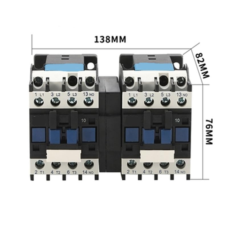 Miniatura 4 de ATO Contactor de CA de enclavamiento mecánico de 12 amperios Contactores de motor de CA de 3 polos4 polos Contactores eléctricos (bobina de CA de