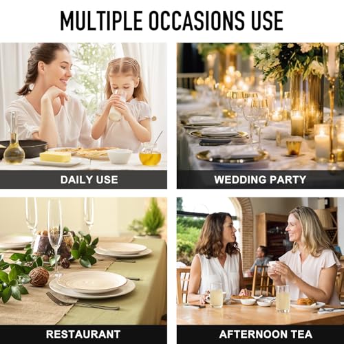 Image of 21Pcs Stainless Steel Gold Silverware Set with Organizer Eating Utensil Set