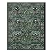 Lahome Floral Dark Green Area Rugs 8x10, Soft 8x10 Washable Rugs for Living Room Bedroom, Boho Non-Slip Forest Large Throw Carpet for Farmhouse Dining Room Office, Dark Green