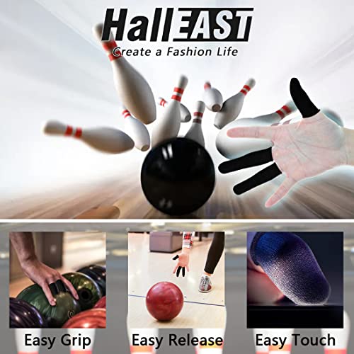 Halleast 30 Pieces Finger Sleeves For Bowling, Disposable Bowling Thumb Sleeves Anti-Sweat Breathable Protector Seamless Lightweight Anti-Skid Glove For Right Hand & Left Hand, Size L #TOP3