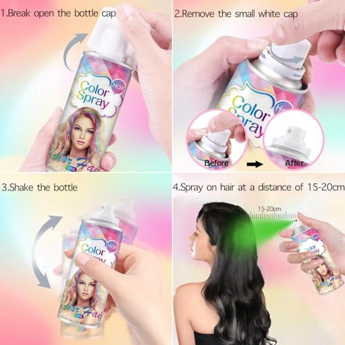Temporary Hair Color Wax Spray lavable verde miniatura 6