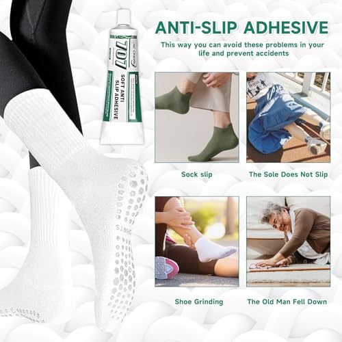 Ourdort Socken Stopp Anti Rutsch Set,Sock Stop,Sockenstopper Flüssig,Socken stopper flüssigkeit,Antirutsch Kleber für Socken, Sockenstopper für Wollsocken,Socken,Antirutsch für Socken,50 ml
