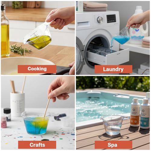 Pack 4 Vasos Medidores Pequeños Transparente 2oz/60ml miniatura 4