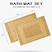 Superior Heavyweight Cotton Bath Mats, Bath Rugs For Bathroom Accessories, Washable Rug For Shower, Bath, Toilet, Modern Decor, No Backing, Luxury Hotel And Spa Quality, Set of 2, 22