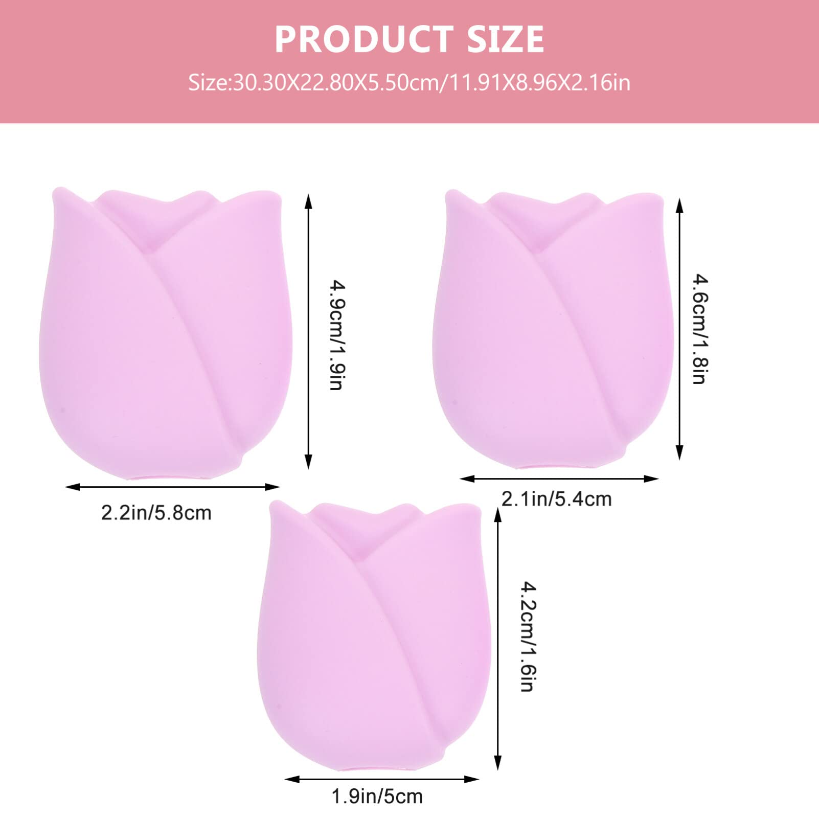 Ipetboom Silicone Makeup Brush Covers 3-Pack - Image 2