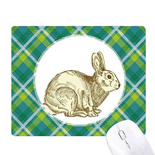 Tapis de souris lapin de pâques festival grille pixel verte informatique