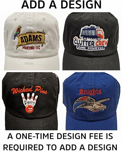Custom Embroidered Hat for Men, Women and Kids - Front and Back. Text and Design. Fitted Cap, Beanie, Vintage Style.3