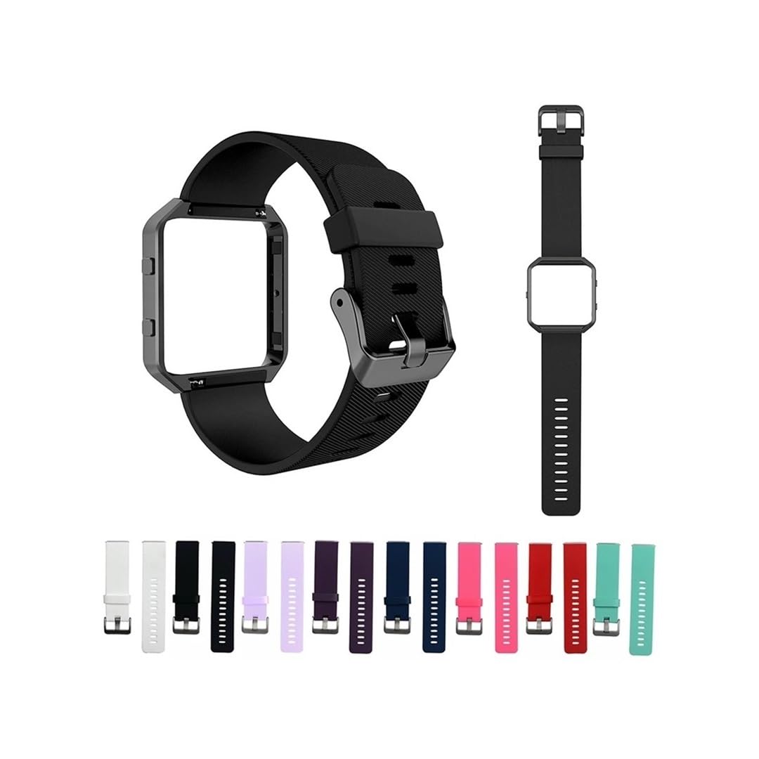Suitable for Fitbit Blaze Watch Soft Silicone Watch Replacment Strap (Color : Pink, Size : Small)