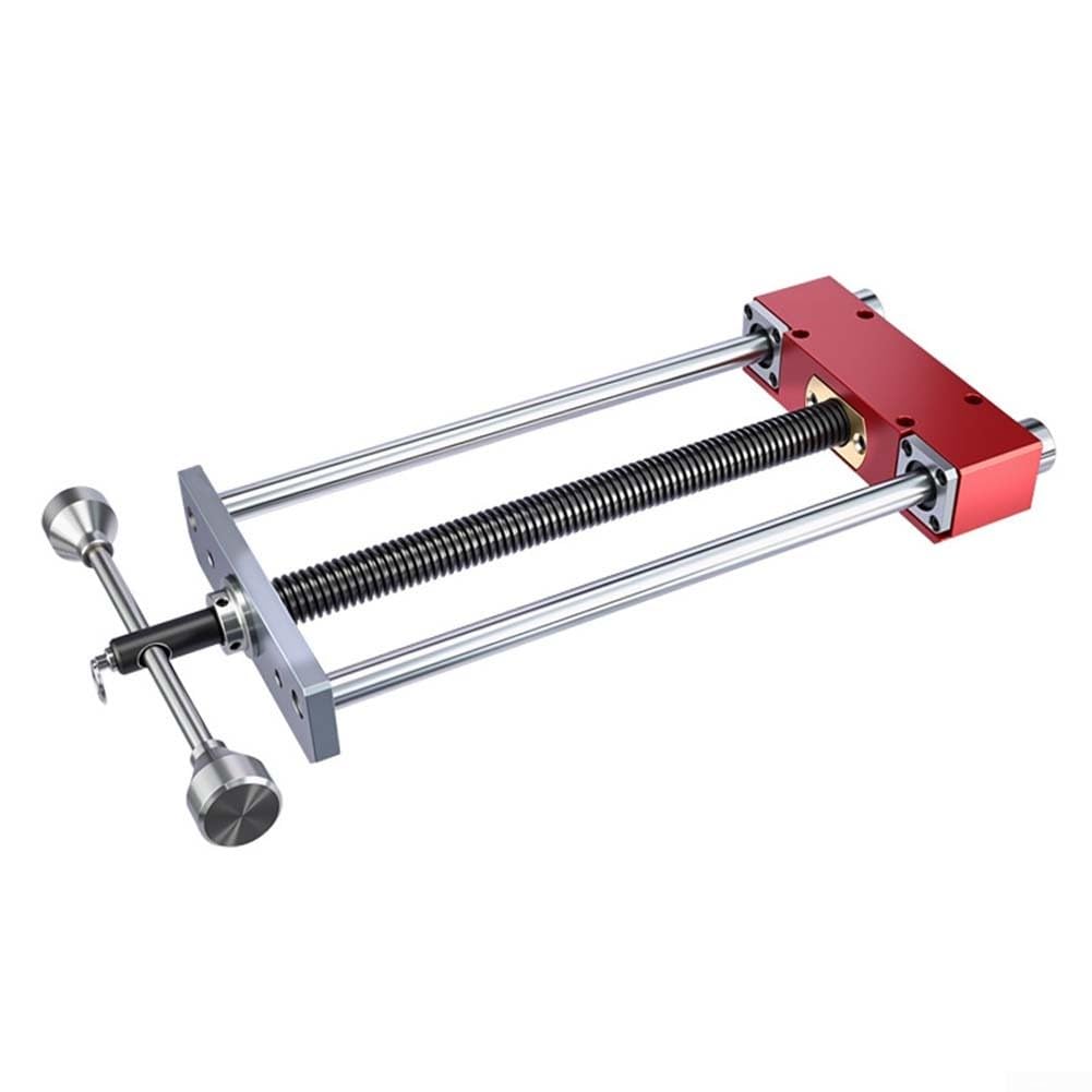 Tornillo de banco de mesa inercial de escritorio para carpintería, tornillo de banco para carpintería y proyectos de taller (rojo)