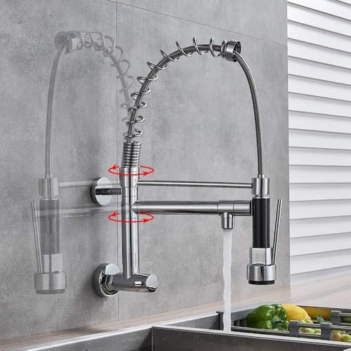 Mitigeur pour évier vasque cuisine en laiton finition chrome luxe