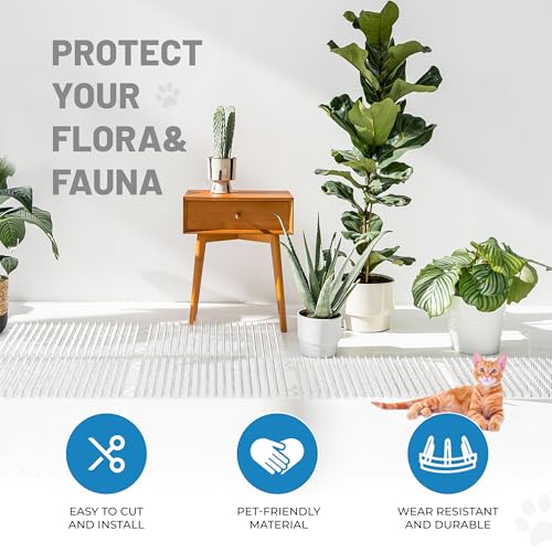 OCEANPAX Tapete Anti-Ácaros Para Gatos 40 X 33 Cm, Pacote Com Repelente Gatos, Áreas Externas E Inte