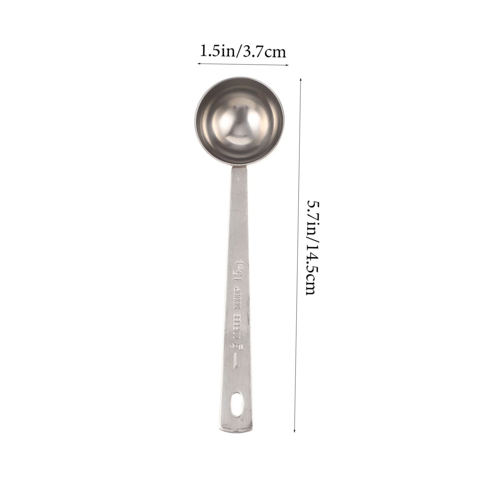 HEALLILY 3Pcs Stainless Steel Espresso Spoons Thicken Coffee Scoop for Dessert and Measuring for Coffee Bar and Kitchen Use