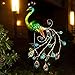 Glintoper Solar Garden Lights, 39 Inch Height Outdoor Metal Peacock Decorative Garden Stakes, Mothers Day Ideal Gifts, Waterproof Path Lights Lawn Stake Ornaments for Patio Pathway Yard Decoration