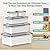 5 Pcs Fruit Storage Containers For Fridge with Removable Colander and Handle Lid, Refrigerator Organizers and Storage, Airtight Container to Keep Berry Fruit and Vegetable Fresh Longer Dishwasher Safe