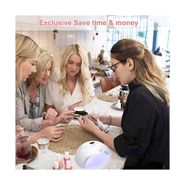 PHIAKLE Professional UV LED Nail Lamp X7 for Gel Polish Led for Gel Nails 3 Timers (White)