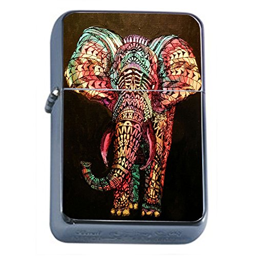 Amazon.com: Elephant Design Flip Top Oil Lighter S3 Smoking Cigarette  Smoker Includes Silver Case : Health & Household