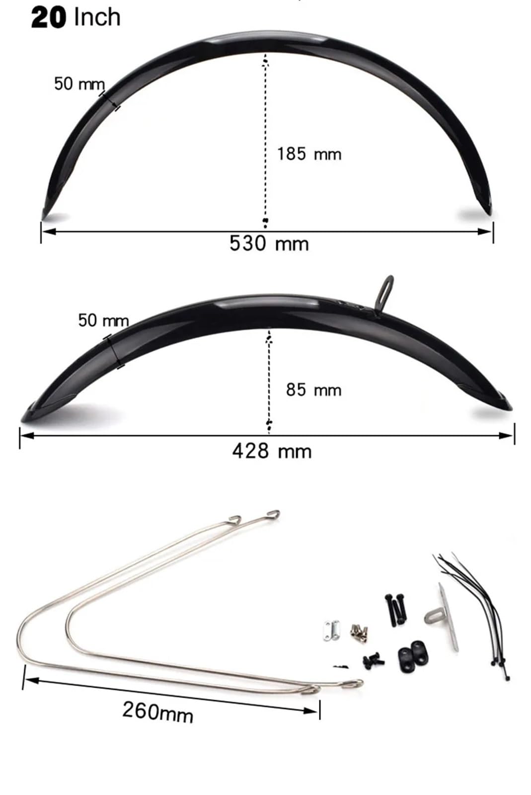 Ensemble de Garde-Boue pour vélo 16 Pouces et 20 Pouces, Pliable, électrique, avec Freins V-Brake. Accessoires et pièces détachées pour VTT.