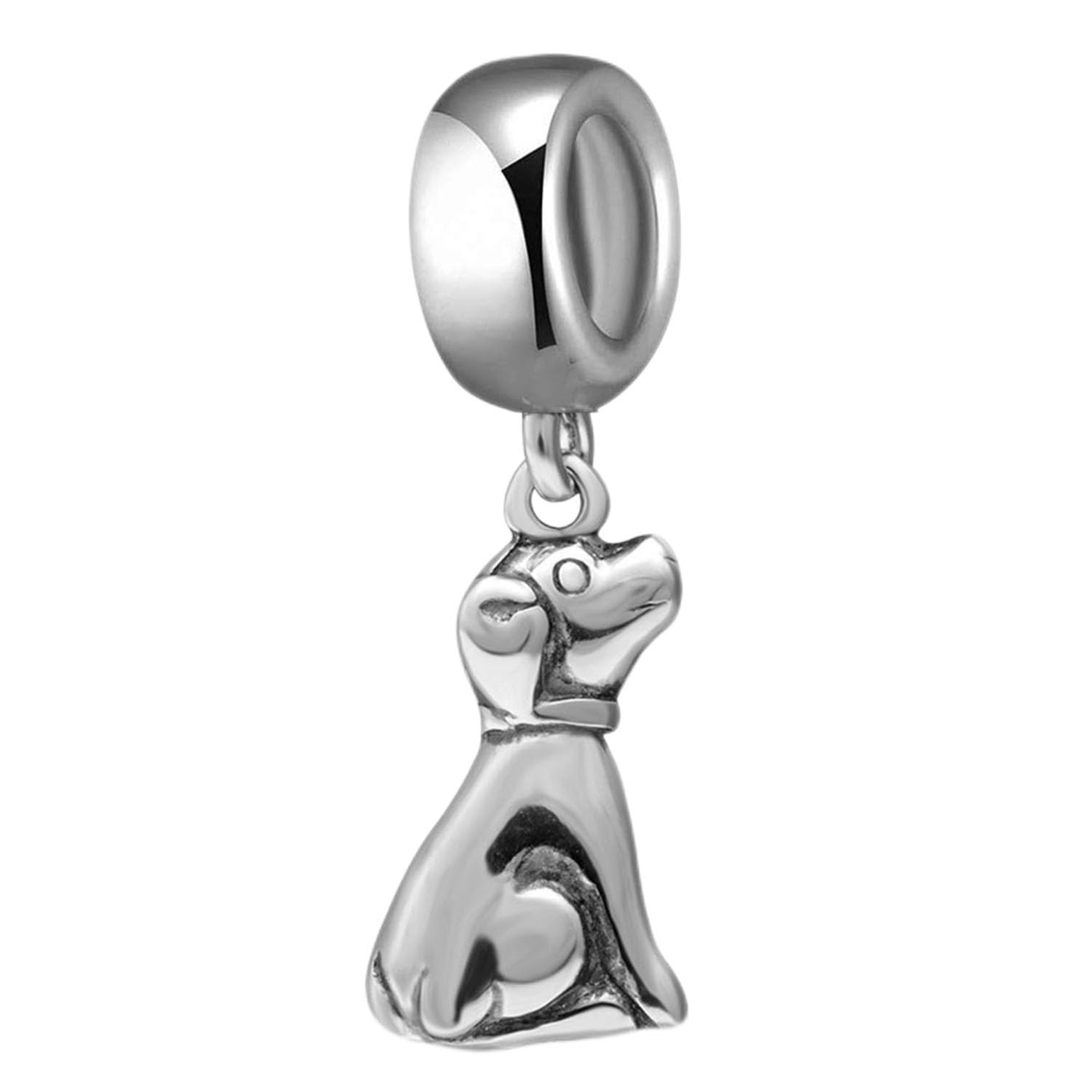Lucky Charm 925 Sterling Silver Animal Dangle Pet Charm for Pandora Bracelet