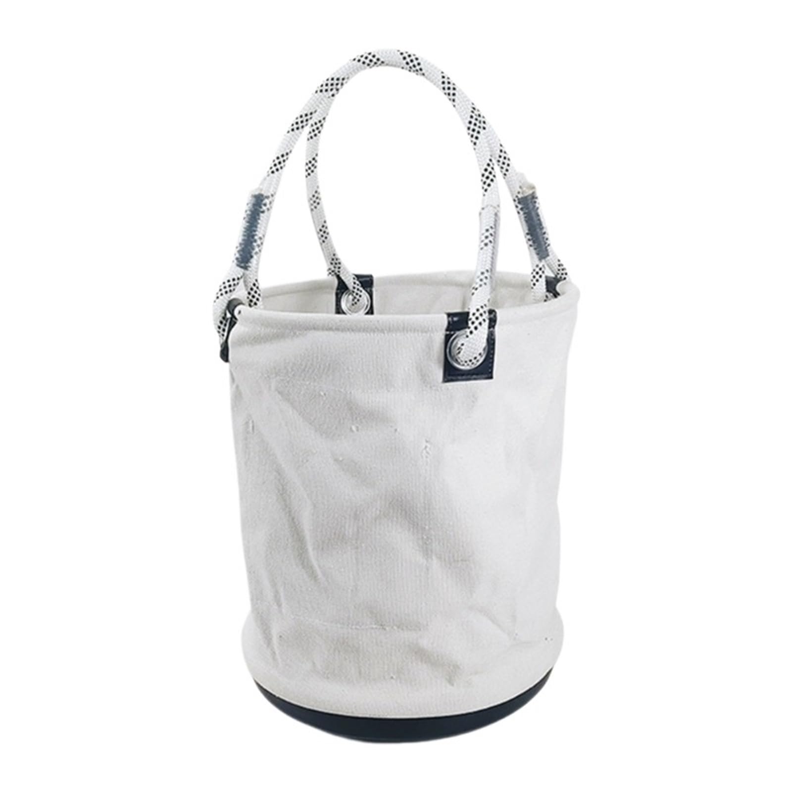 Bolsa de herramientas cubo grande 40x30cm, bolsa almacenamiento lona portátil multiherramienta for enmarcador, carpintero, electricista y mecánico(White)