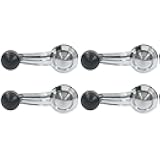 Ineedup 4pcs Door Handles Interior Front Rear Driver Left Passenger Right Replacement for 1968-1989 for Buick for Electra,Chrome Black