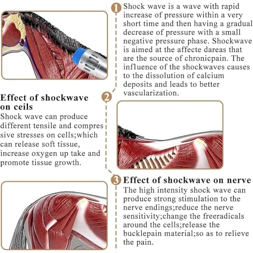 Extracorporal Shockwave Therapy Machine for Horses, Animal Shock Wave Massager, with 7 Deep Tissue Massage Heads, for Muscle Pain Relief miniatura 4