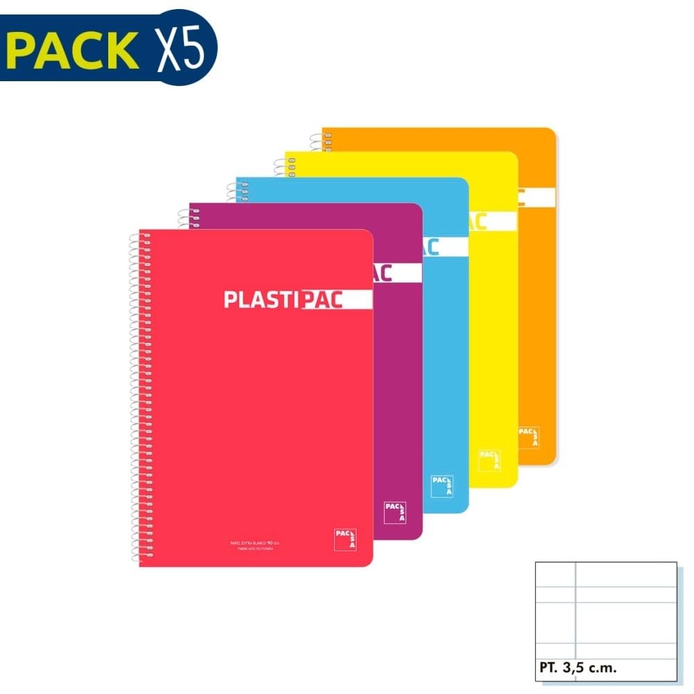 Brand Sam 16561/ Folio/ 80 Sheets/ 5 Units/Assorted Colors - Image 3