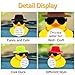 wonuu Encouragement Support Rubber Duck Car Dashboard Decorations, Funny Thinking Positive Duck with Card Creative Duck Car Ornament for Cute Car Accessories, Black