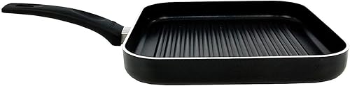 IMUSA USA IMU-30026 - Plancha cuadrada con crestas de 105 pulgadas color negro