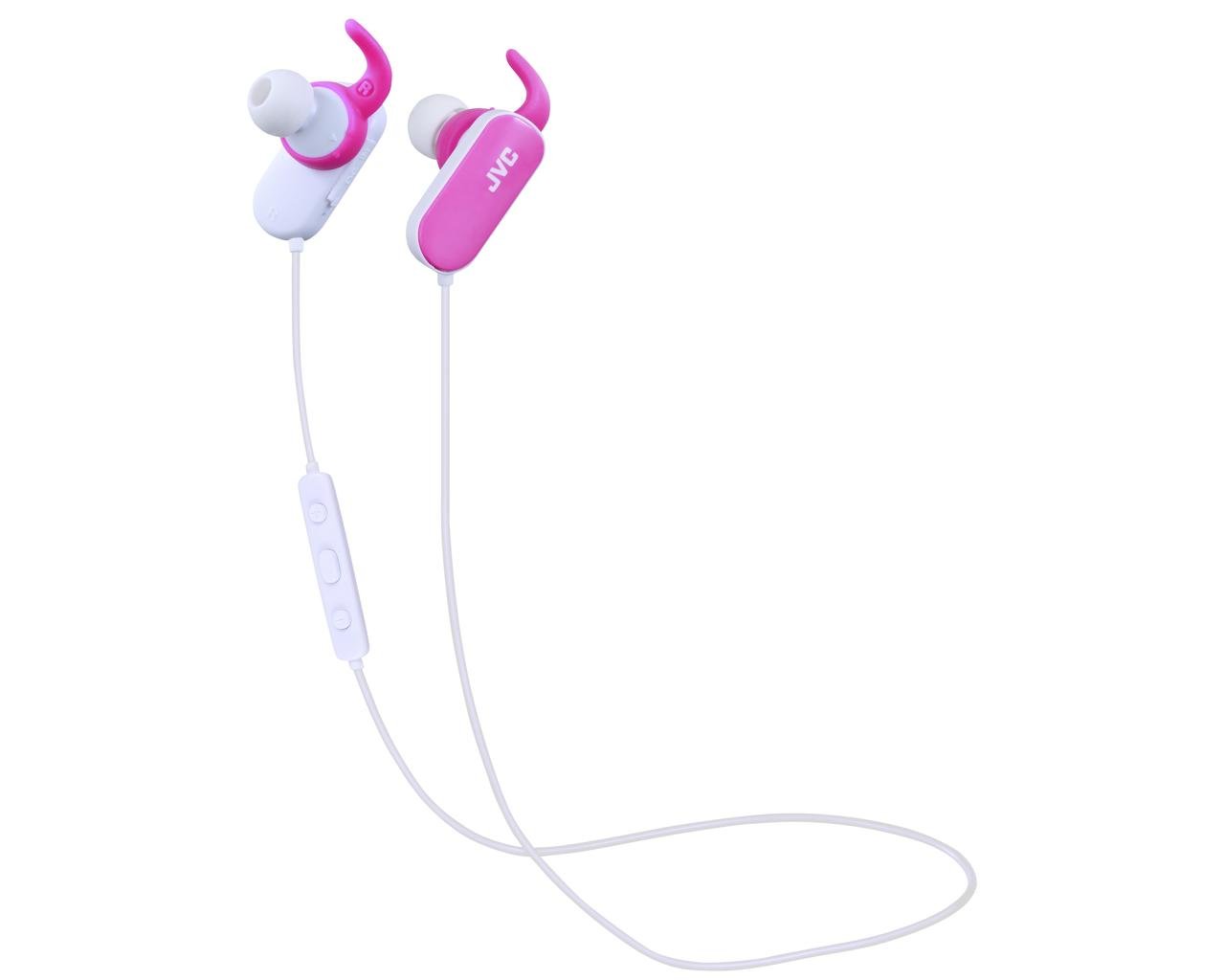JVC HAEBT5P słuchawki do ćwiczeń Bluetooth z mikrofonem (różowe)