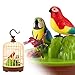 HWD Voice-Activated Induction Birds Birdcage Toy, Talking Chirping Fluttering Parrot Birds Toys Gifts for Baby Toddler Kids Children (A)