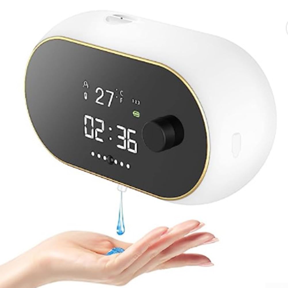 Dispenser automatico di sapone liquido in ABS 450 ml autopulente (gel bianco)