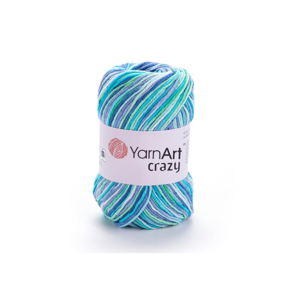 Amazon.com: YarnArt Crazy Cotton Acrylic Yarn – Multicolor Soft