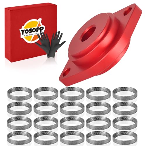 Image of Harley Exhaust Gasket Seal Tool and Tapered Gasket - Fits 1984-2023 Models-20pcs (Red)