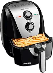 Fritadeira Sem Óleo Air Fryer 5,5L, Mondial, Preto/Inox, 1900W, 110V - AF-55 I