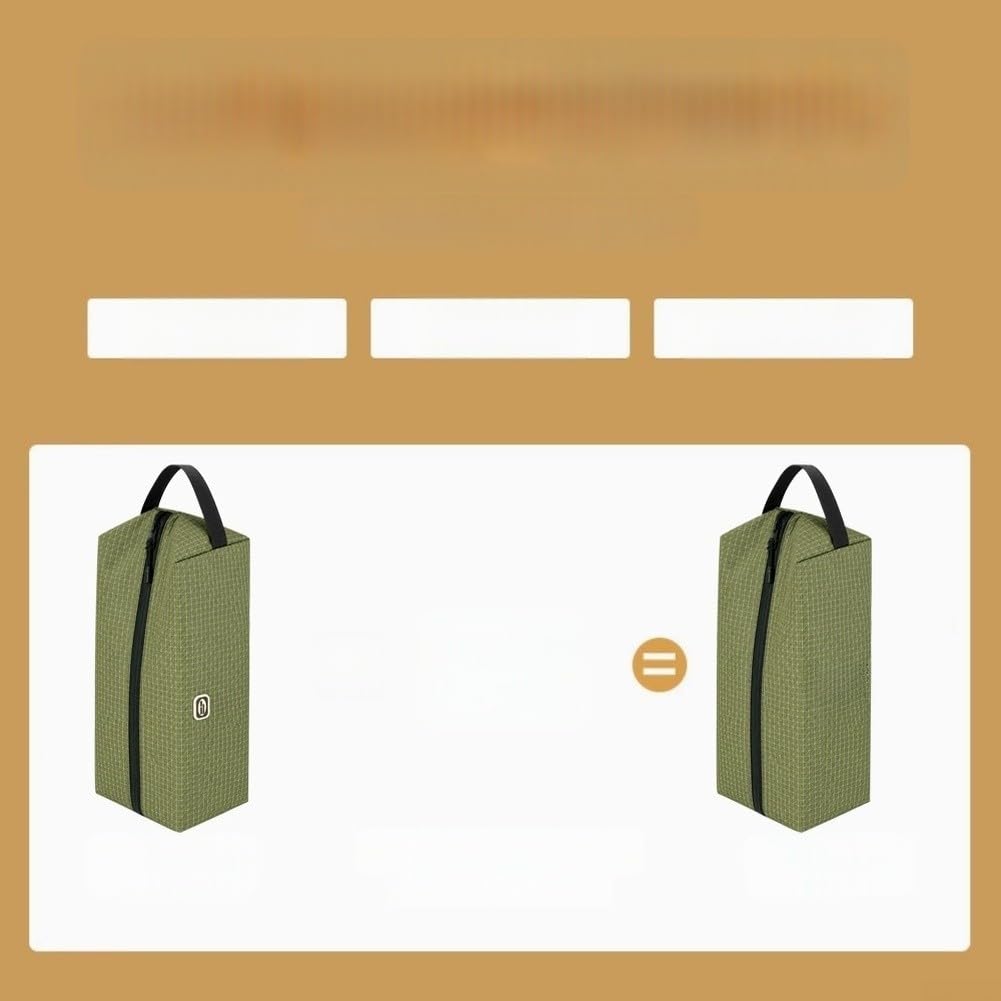 Sacca Scarpe da per viaggio Impermeabile in Nylon per dyneema - Organizer Valigie per Sneaker Fino al 43 - per verde Montagna(B)
