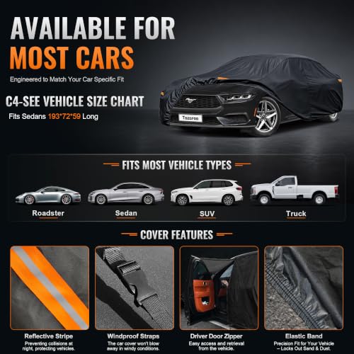 Tozaroa Car Cover Outdoor Coupe Covers