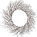LLZLL White Berry Wreath,20 Inches Winter Wreaths for Front Door Winter Wreaths Christmas Wreath for Winter and Christmas Decor
