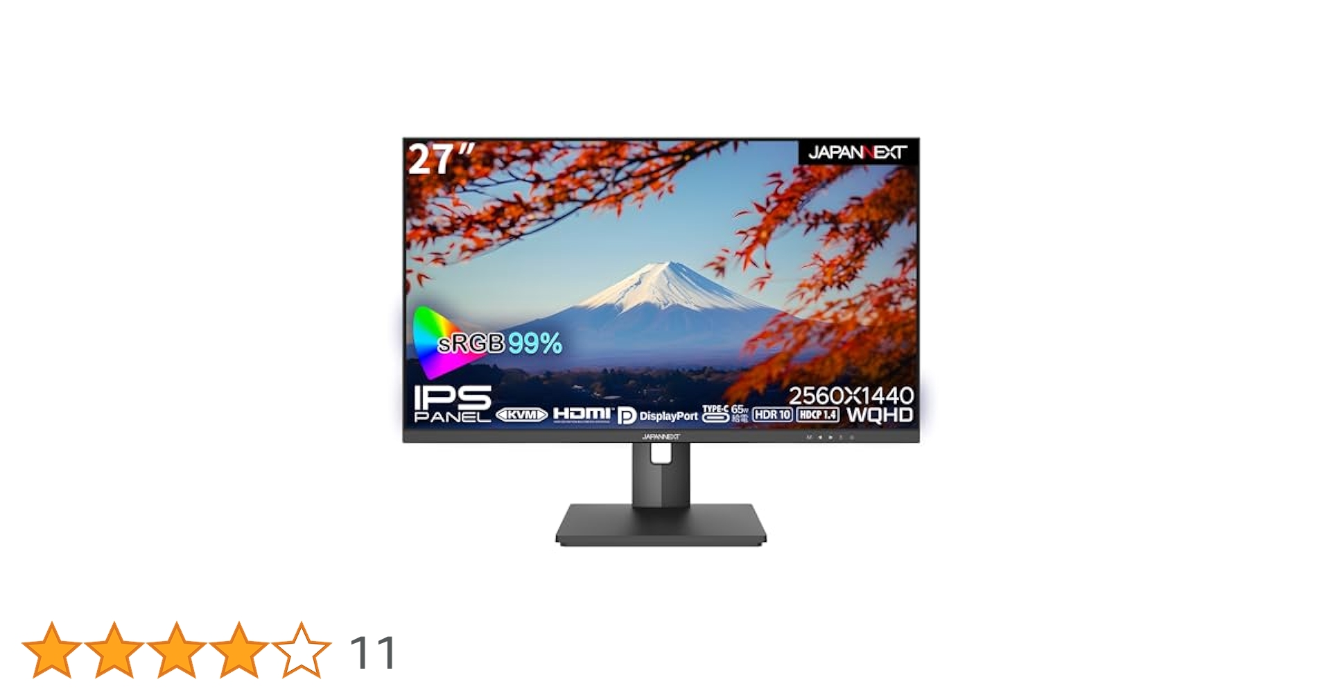 JAPANNEXT モニター 27インチ WQHD JN-IPS27WQHDR JAPANNEXT 27インチ WQHD(2560 x 1440) 液晶モニター JN