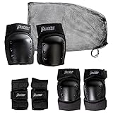 Franklin Sports Street Hockey Protective Gear - Knee Pads, Elbow Pads + Wrist Guards - 3-in-1 Set for Roller...