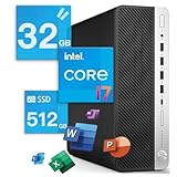 【karamel整備済み品】エイチピー【Intel 8th Core-i7搭載&メモリ32GB&SSD:512GB】デスクトップPC ProDesk600G4 SFF| MS Office 2019(H&B) | Win11 Pro(Copilot AI搭載)| 高性能トレーダー用パソコン Desktop| 光学ドライブ搭載| USB-C| Displayport&VGA | 最大3画面 4K対応